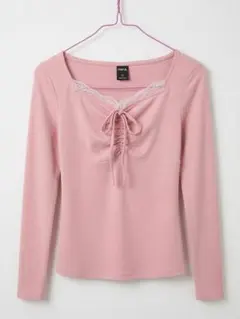 SHEIN 長袖 ピンク カットソーのサムネイル