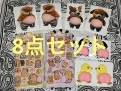 8枚 セット　柴犬 お腹ぷにぷにシール 3Dシール ステッカーシール帳
