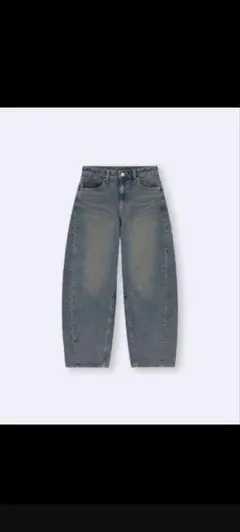 GU レディース　バレルレッグジーンズ L