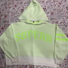 ピンクラテ　フード付きパーカー