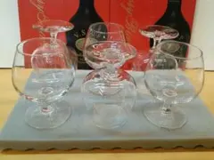 曽我ガラス(SOGA GLASS) ブランデー・ワイングラス&ソーサー付き