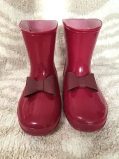 リボン　長靴　プティマイン　16cm 赤