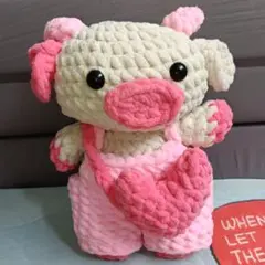 あみぐるみ 豚のぬいぐるみ ピンク