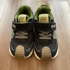 IFME スニーカー 黒/緑 マジックテープ