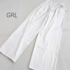 ✨️GRL✨️　グレイル　ホワイト　タックワイドパンツ　サラサラ　綺麗め