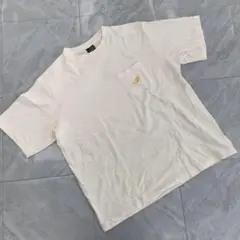 OHSNEAKERS Tシャツ 白 コットン クルーネック 半袖 ポケット付き