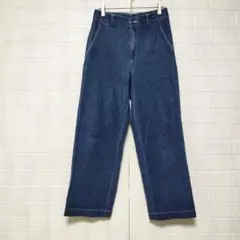 UNIQLO ユニクロ　ハイウエストワイドストレートパンツ　インディゴ