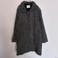 OLD NAVY【L】PETITE ツイード ジップアップ スタンドカラーコートのサムネイル