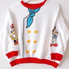 ディズニー シェフミッキー ミニー トレーナー 110cm リトシー キッズ 白