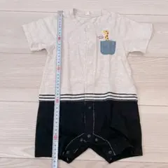 グレー・黒 ボタン留めロンパース❣️