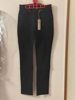 無印良品 スリムストレートパンツ ディープブラック W23×L28