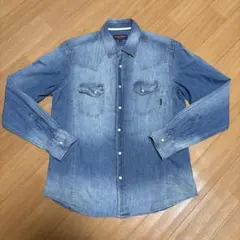 Purple &Yellow デニムシャツ Mサイズのサムネイル