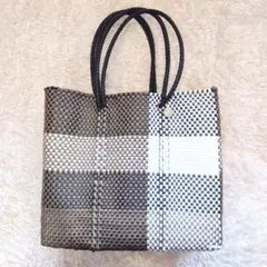 【美品】Letra レトラ メルカドバッグ M チェック柄 ゴールドチャームのサムネイル
