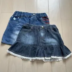 ☆デニムスカート 120cm 2点セット