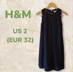H&M ノースリーブワンピース US 2 シンプル