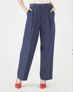 MACPHEE リアクティブデニム タックテーパードパンツのサムネイル