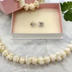 お値下げ　#1512-2　新品　ハワイアンジュエリー　ピアス　シルバー/ゴールド