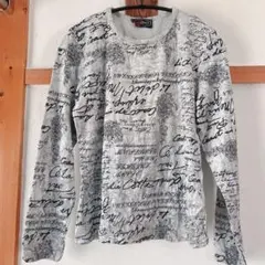 Only 長袖 Tシャツ L【L】グレー 文字プリント