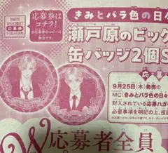 マーガレット　きみバラ　全プレ　応募券　缶バッジ2個セット