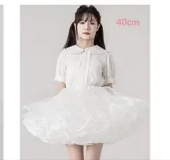 ホワイト 40cm パニエ　コスプレ　ロリータ