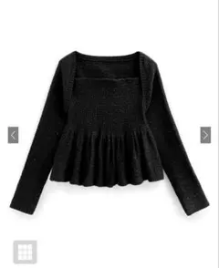 GRL ペプラムトップスxボレロラメツイードニットアンサンブル[dr783]