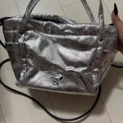 ROOTOTE スヌーピー ショルダーバッグ 2WAY 巾着 シルバー