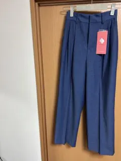 再お値下げ　GLOBAL WORKブルー 系ワイドパンツ XS 新品タグ付き