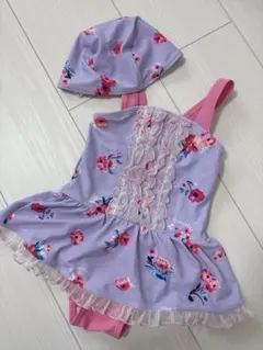 ブランシェス　ワンピース水着 90cm 花柄