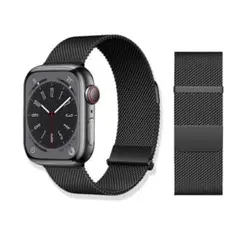 コンパチブル 42mm ブラック 磁石 シンプル スマート かっこいい お洒落