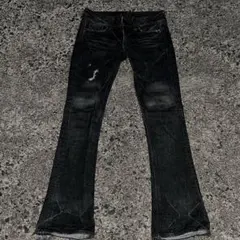 SLY y2k パンク お兄系 細身 ブラックフレアデニム