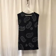 新品タグ付き！rienda ペイズリー柄ノースリーブTシャツ・ミニワンピース