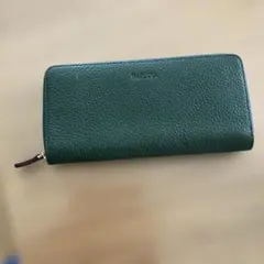 ダークグリーン レザー長財布