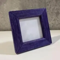 ミニ額　フォトフレーム ハンドメイド　S　ヴィンテージパープル　新品未使用品