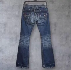 00s AYUITE（アユイテ）リペア加工ブーツカットBKデニムパンツ2 日本製 