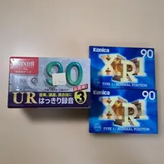 【未開封】maxell UR 90分 3本 Konica XR1 90分 2本