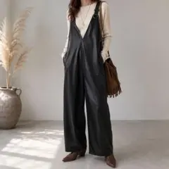 C7 antiquサロペット パンツ ロング レザー YP-00102 新品のサムネイル