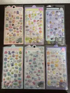 ボンボンドロップシール風　6種類 3Dシール 立体シールぷくぷくシール