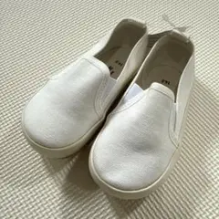 【新品】スリッポン　スニーカー　靴　ベビー　白色　ホワイト　14.0cm
