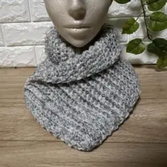 ネックウォーマー　リブ編みスヌード　つけ襟　ユニセックスネックウォーマー
