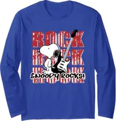 SNOOPY ROCKS 長袖Tシャツ ブルー Lサイズのサムネイル