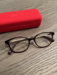 JINS ブラウン オーバルフレーム メガネ