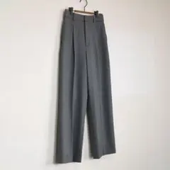 【試着のみですが一部難あり】ユニクロ タックワイドパンツ GRAY サイズM