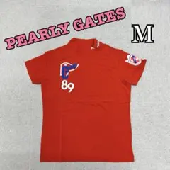 ★中古品★　PEARLY GATES Tシャツ　半袖　ハイネック　オレンジ　M