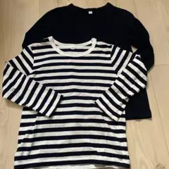 値下げしました！無印良品 ボーダー　ネイビー　ロンT 長袖 2枚セット