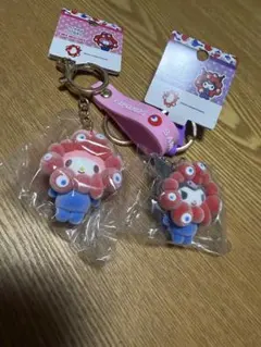 新品　ミャクミャク　サンリオ　立体マスコットフロッキーストラップ