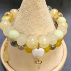 ハンドメイド二重イエローブレスレット