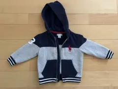 Ralph Lauren フード付きパーカー 12M ネイビー/グレー