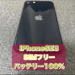 【バッテリー100%】iPhone SE 第三世代SE3 SIMフリー 64GB