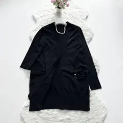 FOXEY*フォクシーニューヨーク　ロングカーディガン　ストレッチ 黒