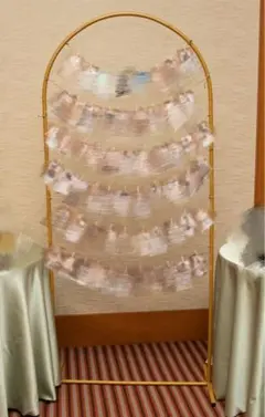 【即日】ウェディングアイテム　ウェルカムスペース　コッパースタンド　クリップ付き